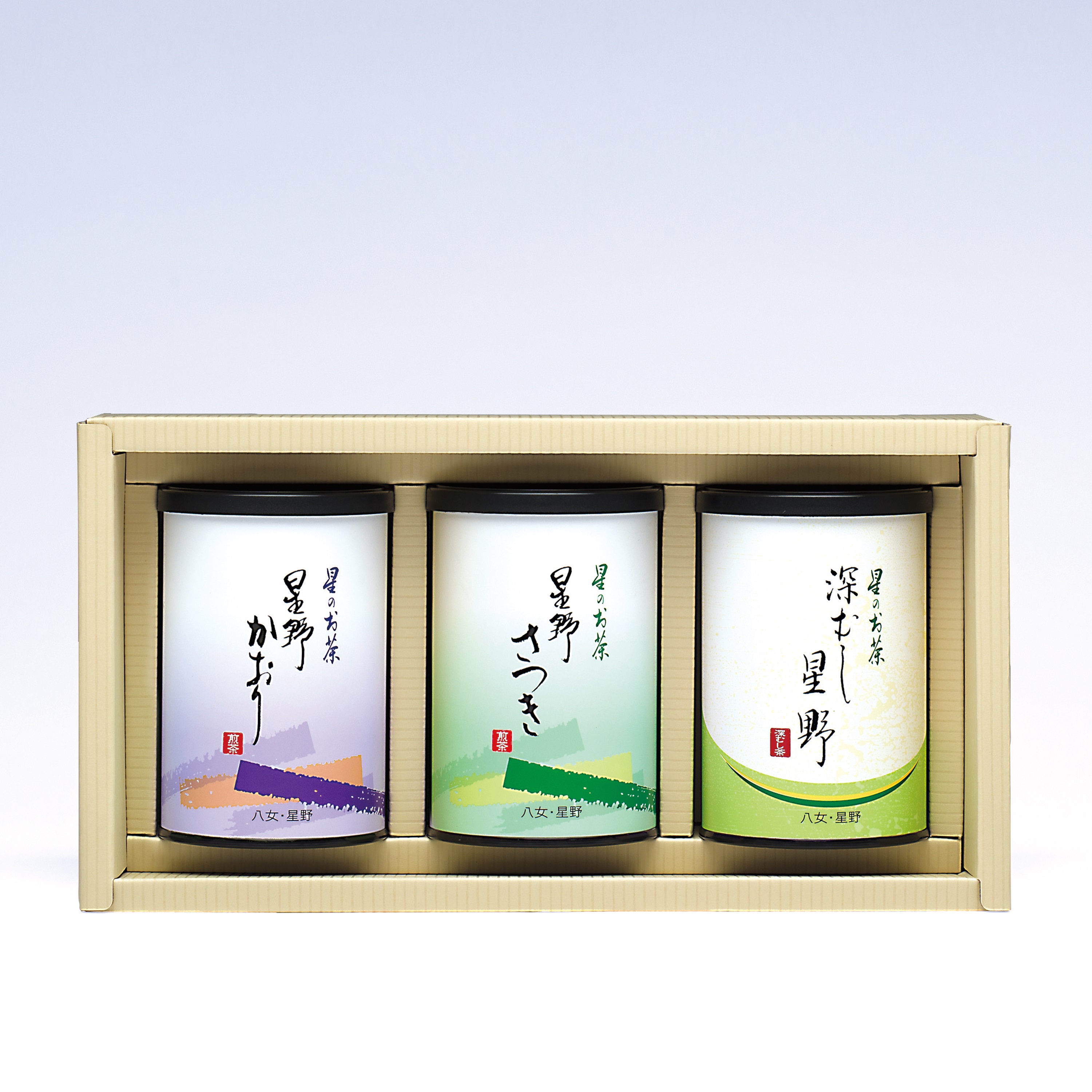 星野製茶園　星の露　八女の露　星霜の白　星峰　各1缶　計４缶　40g ☆新品☆星野製茶園 抹茶 星峰 星の露 池の白 八女